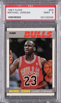 1987/88 Fleer #59 Michael Jordan - PSA MINT 9